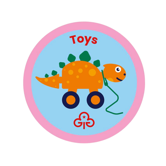 Rainbows Toys woven badge