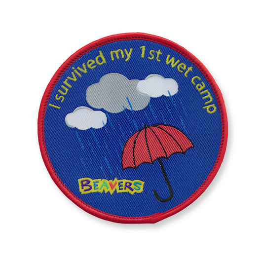 Beaver Scouts I survived my 1st wet camp blanket badge