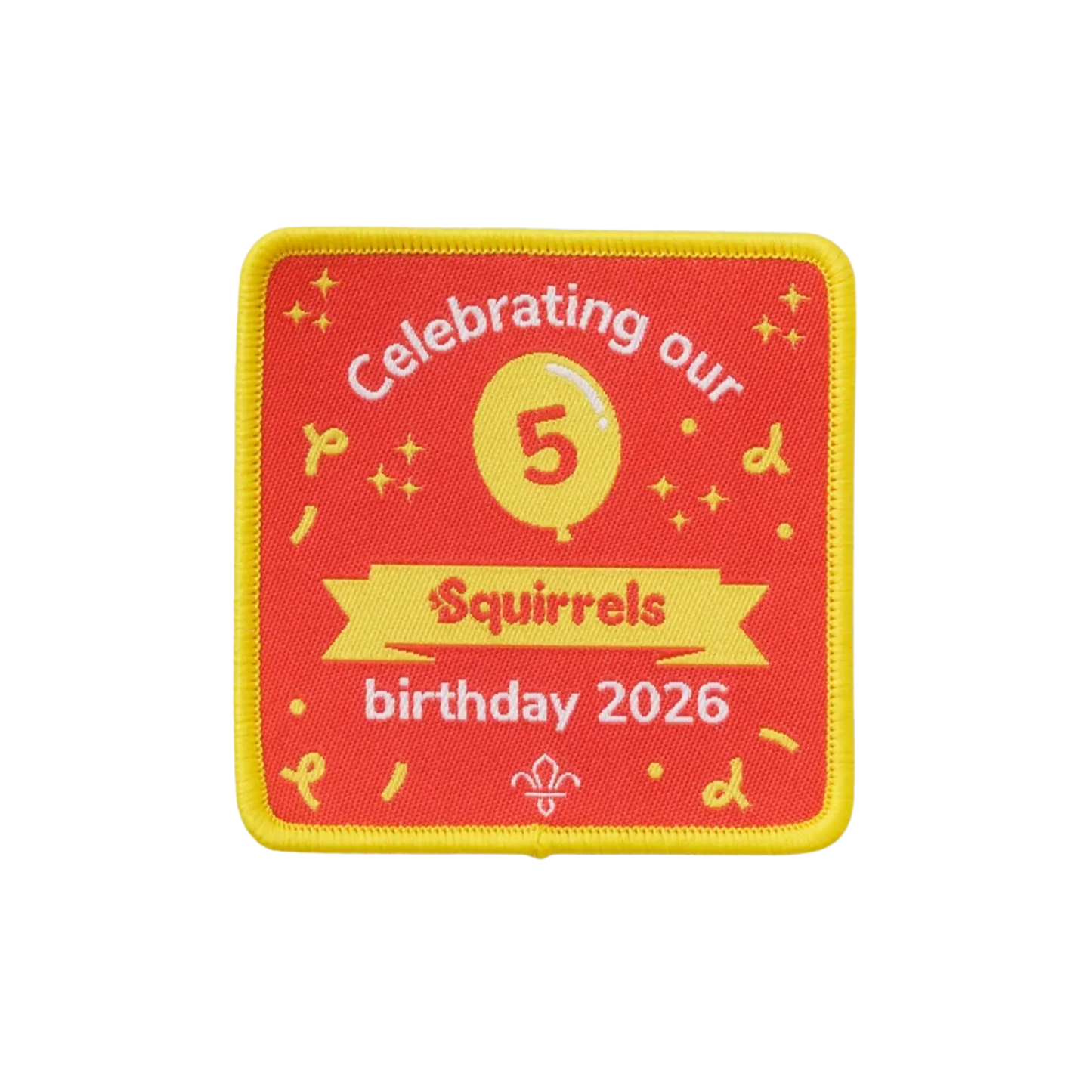 Squirrels 5th Birthday Celebration Blanket Badge