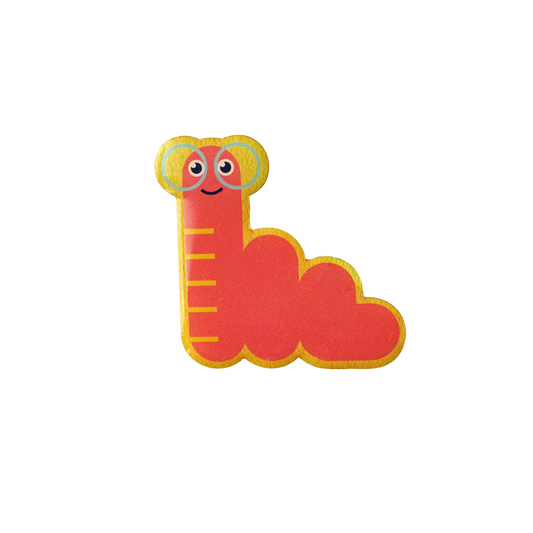 Book worm Pin Badge