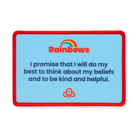 Remember your promise Rainbows woven badge
