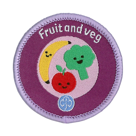Rainbows Fruit and veg woven badge