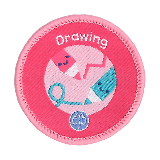 Rainbows Drawing interest woven badge