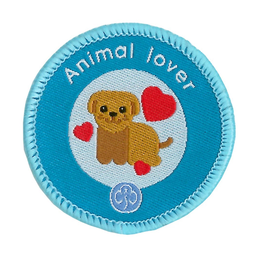 Rainbows Animal lover woven badge