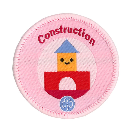 Rainbows Construction woven badge