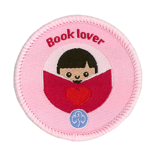 Rainbows Book lover woven badg