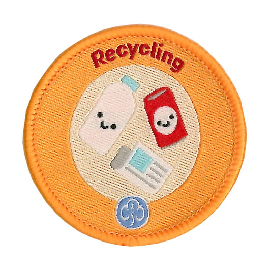 Rainbows Recycling woven badge
