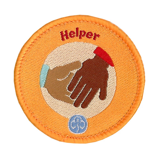 Rainbows Helper woven badge