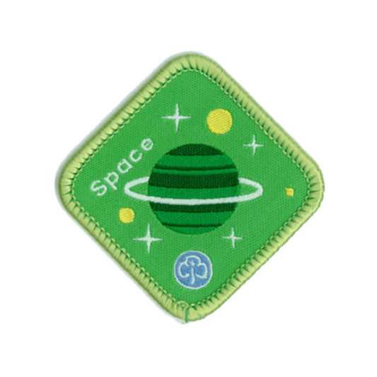 Brownies Space woven badge