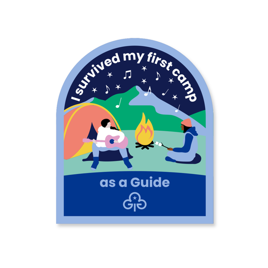 I survived my first camp as a Guide woven badge