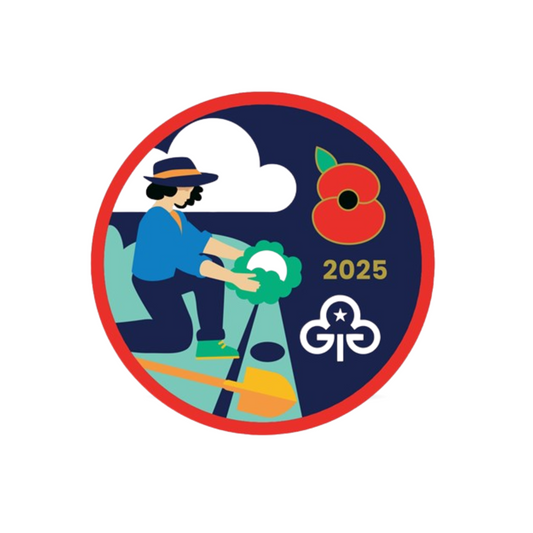 Remembrance Poppy woven badge and Card 2025