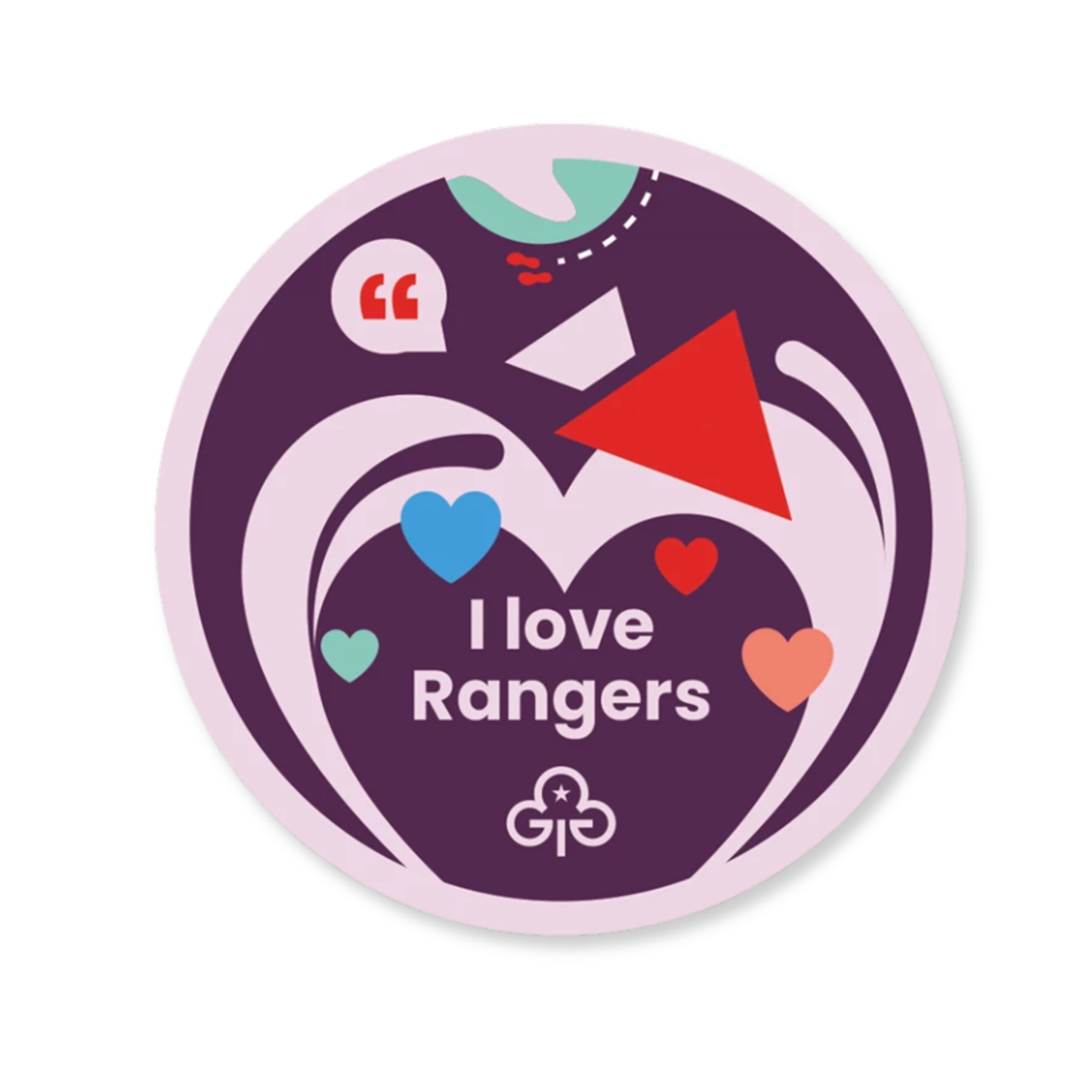 I love Rangers woven badge