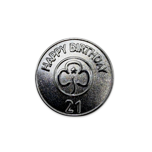 Happy 21st Birthday Metal Badge