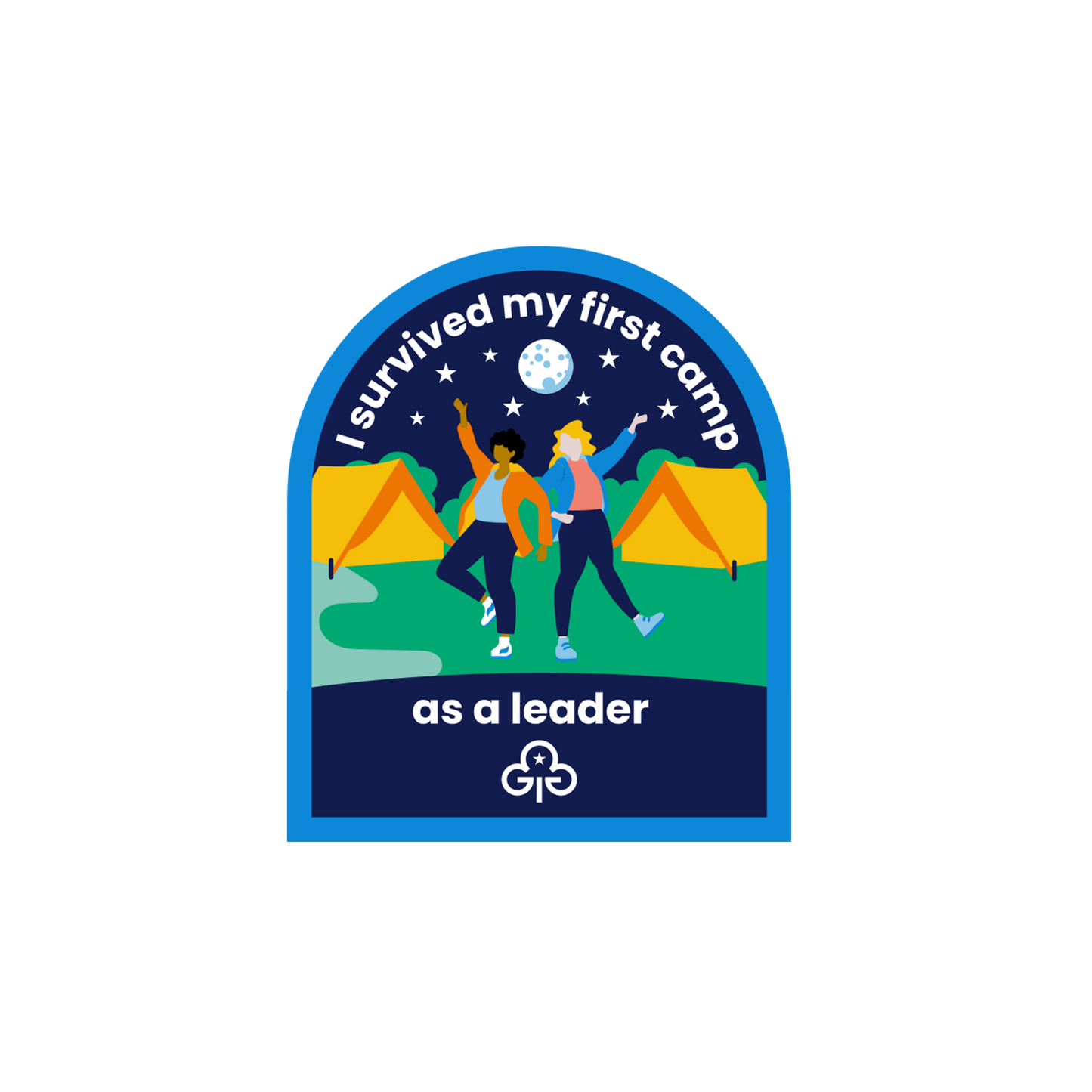 I survived my first camp as a leader woven badge