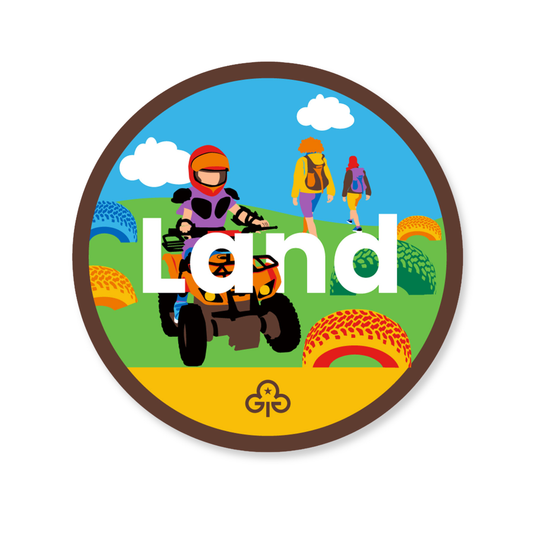 Brownies Land adventure woven badge