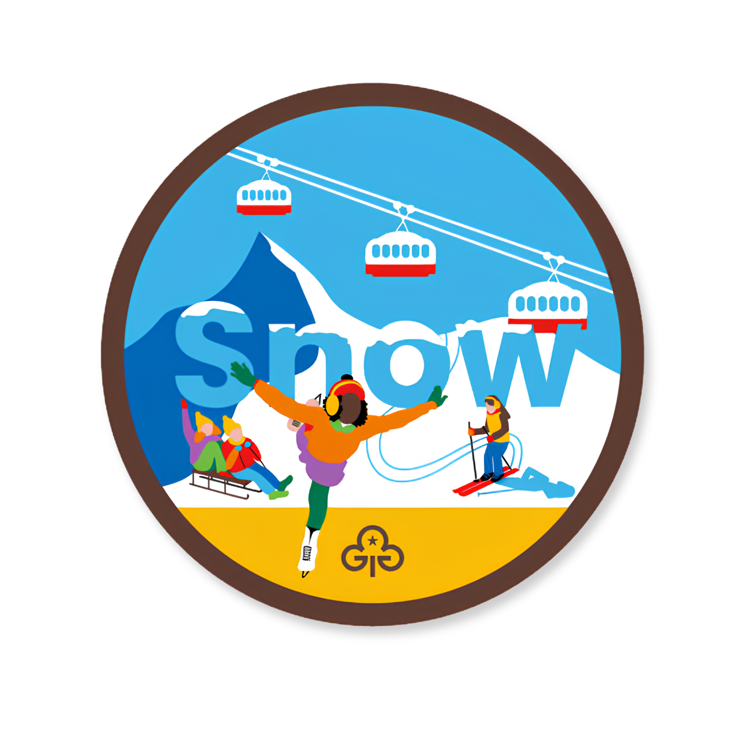 Brownies Snow adventure woven badge