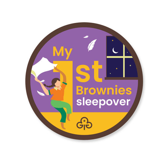 My 1st Brownies sleepover woven badge