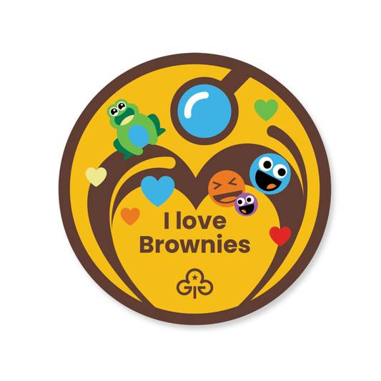 I love Brownies woven badge