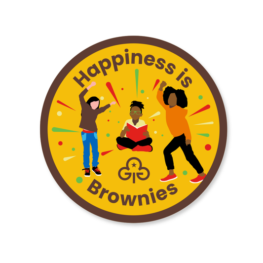 Happiness is Brownies woven badge