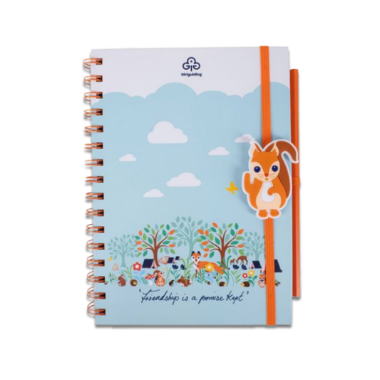 Squirrel notepad and pencil set