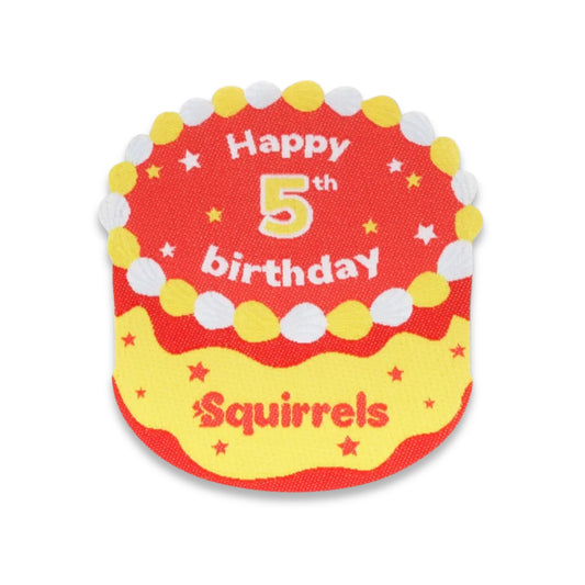 Squirrels Happy 5th Birthday Blanket Badge