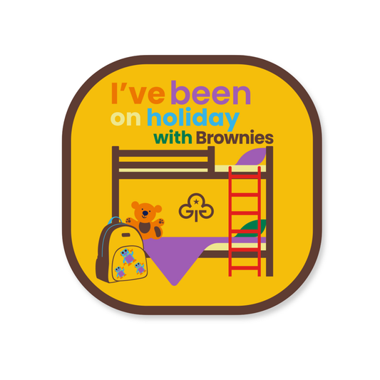 I've been on holiday with Brownies woven badge
