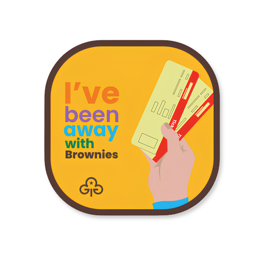 Brownies I've been away woven badge