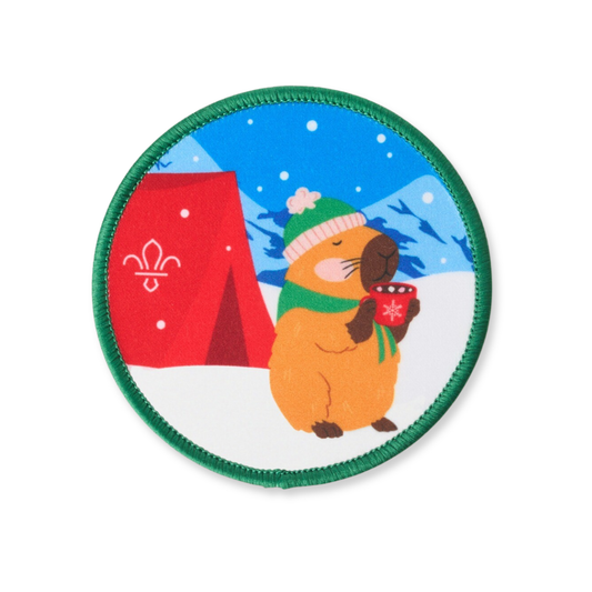 Capy Christmas Blanket Badge