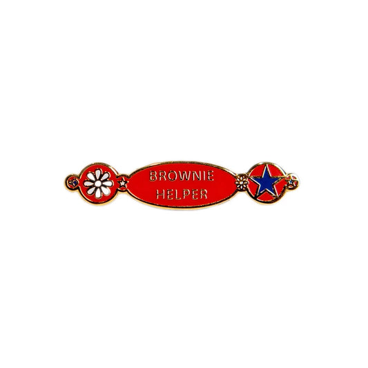 Brownie helper metal badge