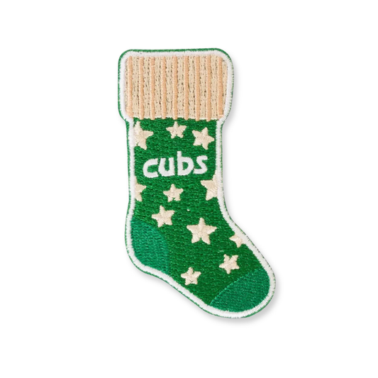 Cubs Christmas Stocking Blanket Badge