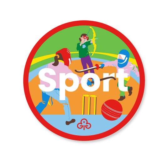 Rainbow Sports Adventure woven badge
