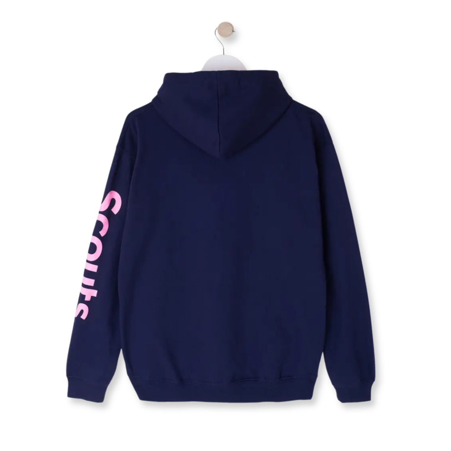 Scouts Fleur de Lis Bold Contrast Hoodie - L - Navy/Pink