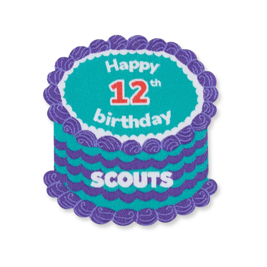 Scouts Happy 12th Birthday Blanket Badge