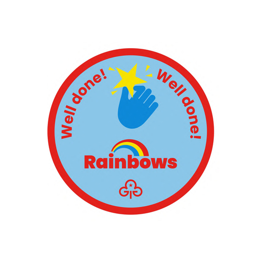 Well Done Rainbows Woven Badge