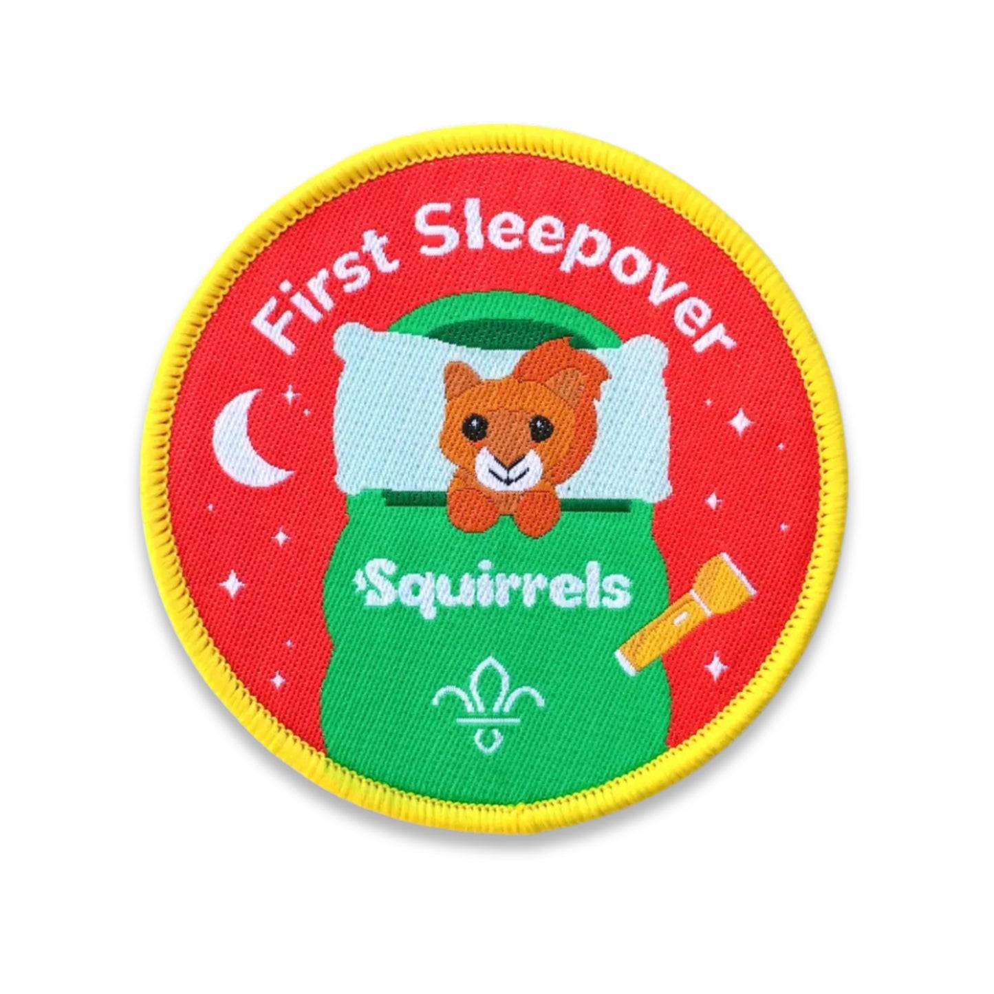 First Sleepover Squirrels Blanket Badge