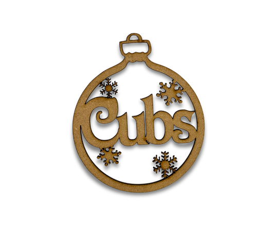 Cubs Snowflake Bauble - decorate your own