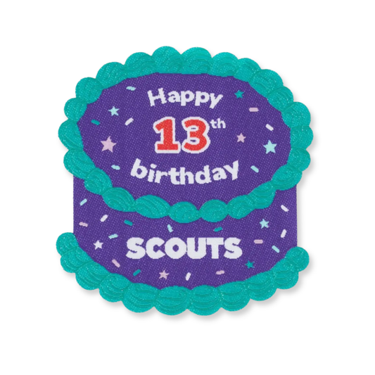 Scouts Happy 13th Birthday Blanket Badge
