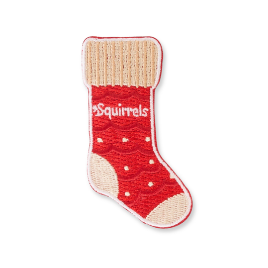 Squirrels Christmas Stocking Blanket Badge