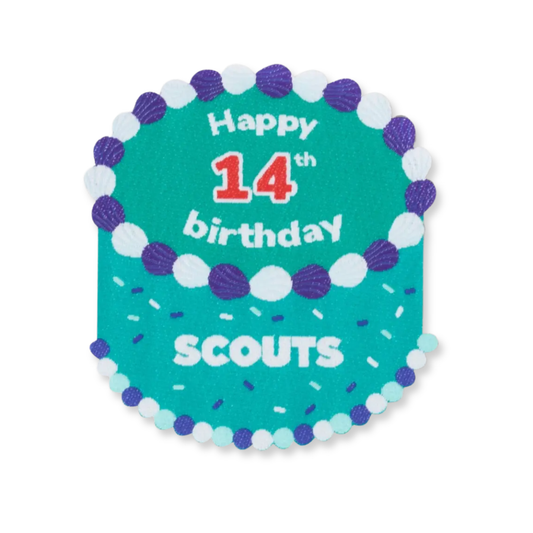 Scouts Happy 14th Birthday Blanket Badge