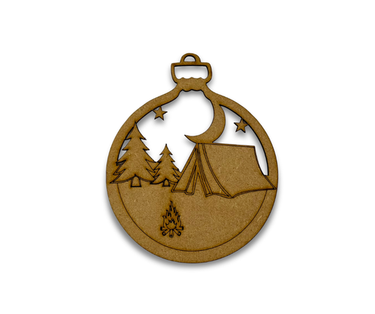 Camp Scene Bauble - decorate your own