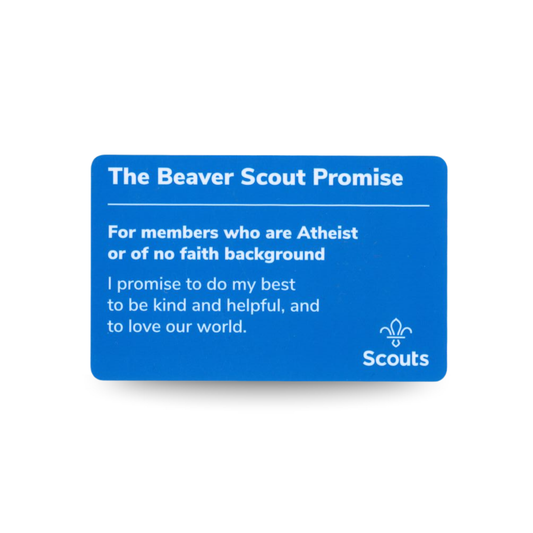 Beaver Scouts Promise card - Atheist