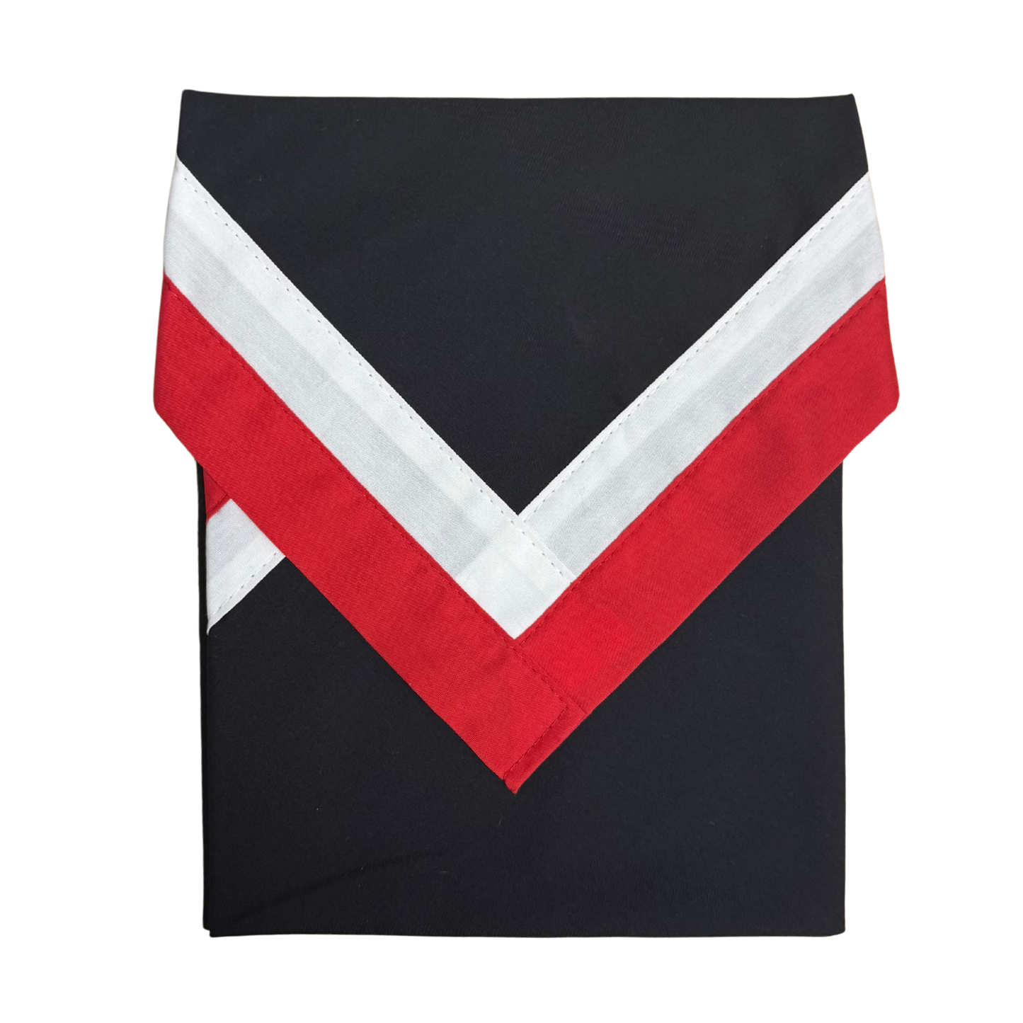 Child Necker with Trim - Black, White In/ Scarlet Out