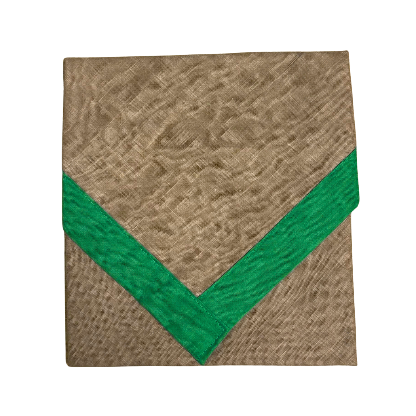 Child Necker with Trim - Khaki/Emerald