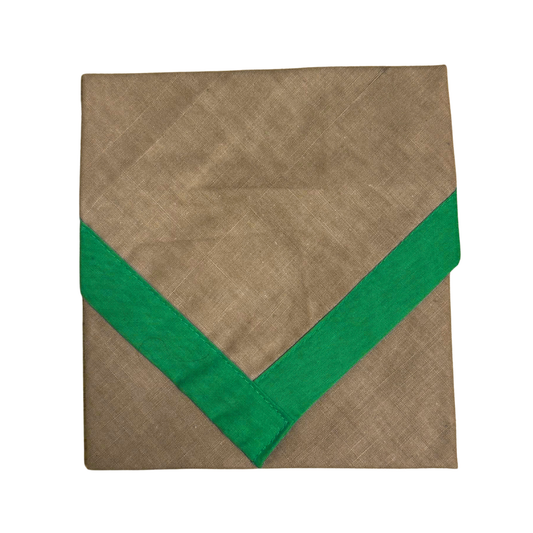 Child Necker with Trim - Khaki/Emerald