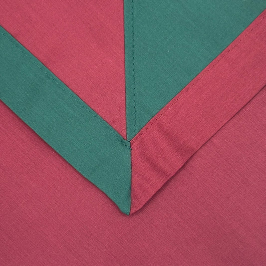 Adult Necker Half and Half with Trim - Maroon / Scout Green