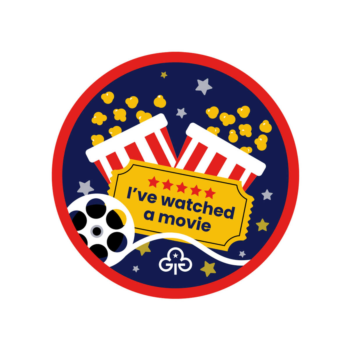 I've watched a movie badge