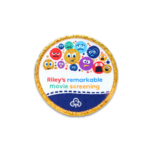 Riley's remarkable movie screening woven badge (Inside Out 2)