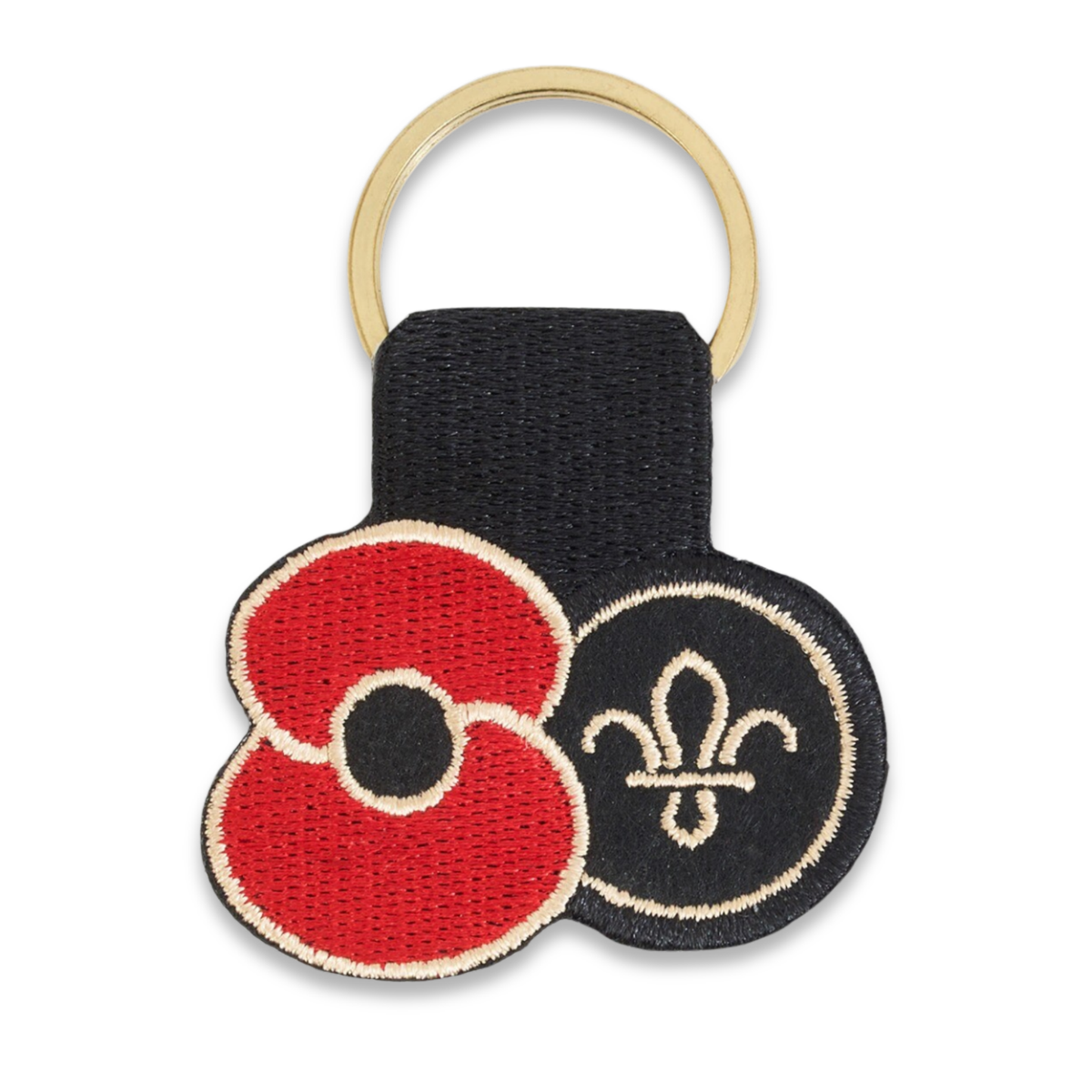 Poppy & Scouts Embroidered Badge Keyring
