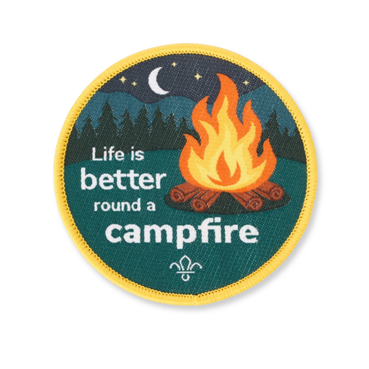 Life is Better Round a Campfire - Blanket Badge
