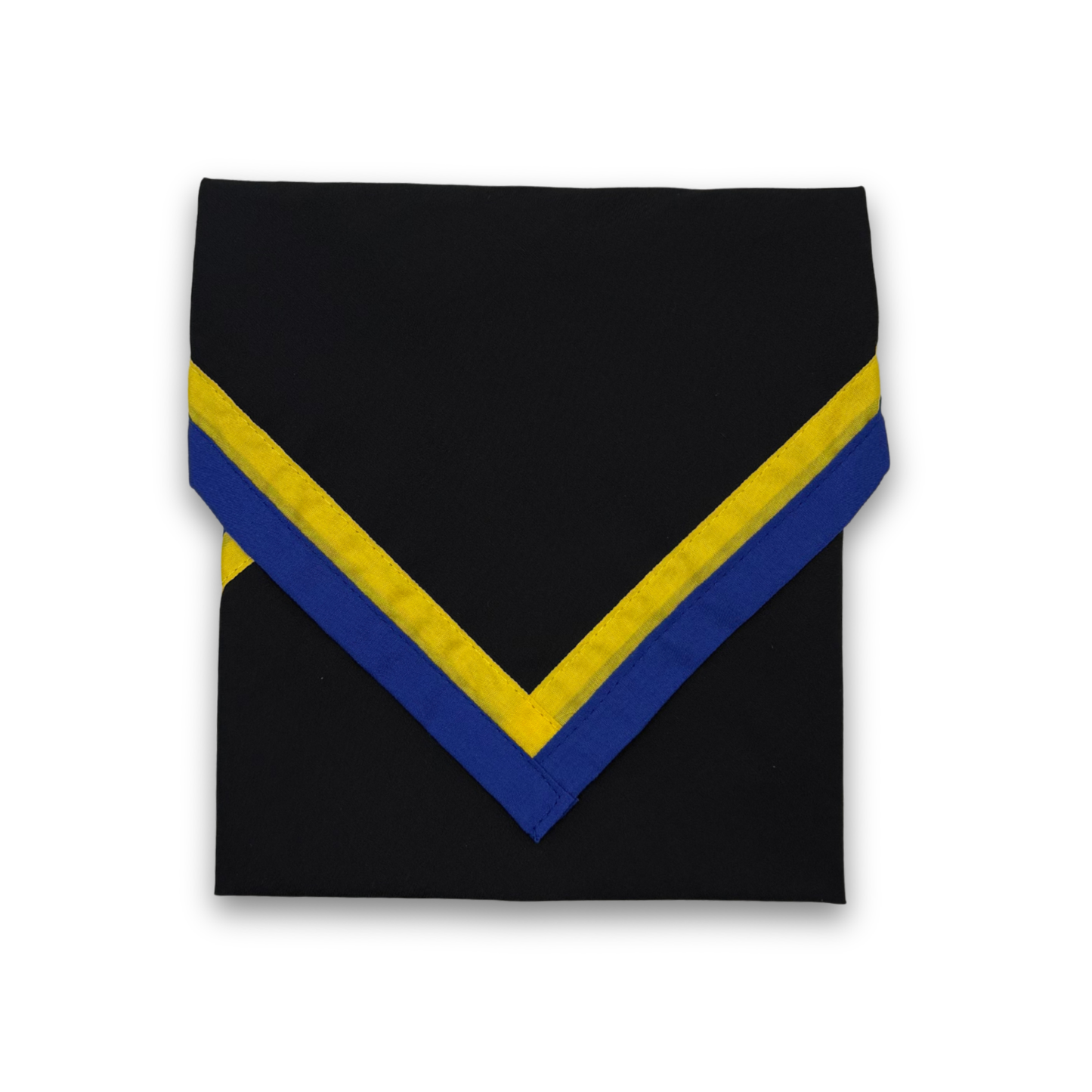 Child Necker with Double 1/2" Trim - Black/Yellow/Royal